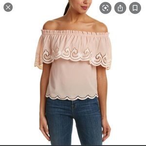 ramy brook nude pink blouse